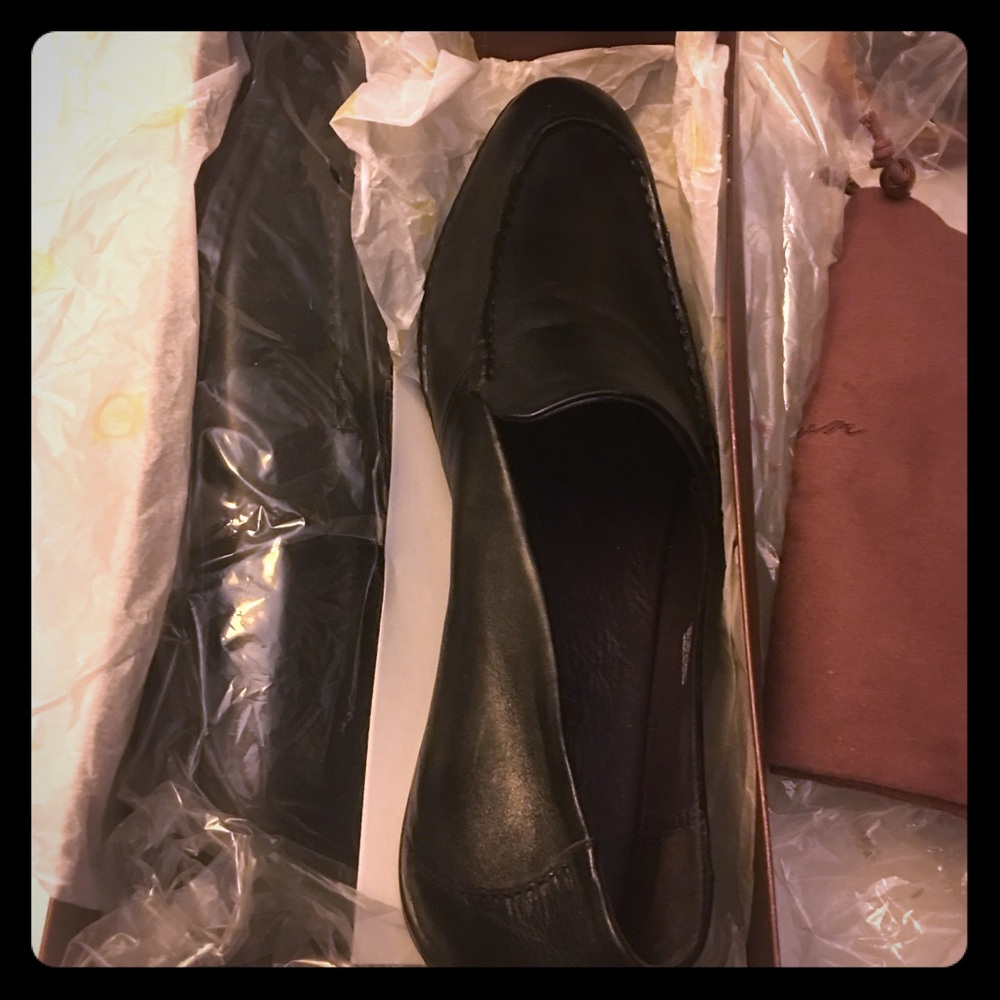 Born Black Leather Loafers